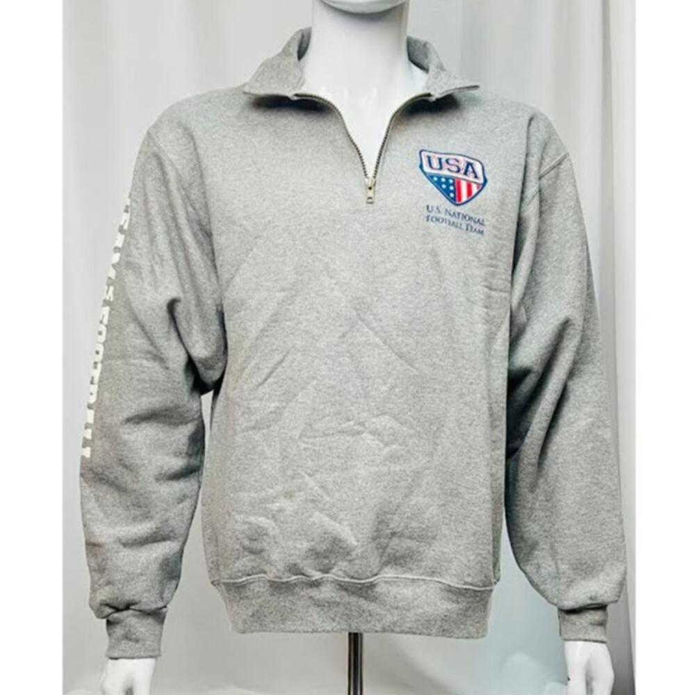 NEW! Jerzees US National Football Team‎ SweatShirts Grey LARGE